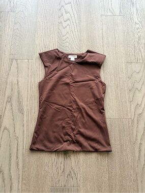 Pure & Simple Women's Brown Cap-Sleeve Tank
